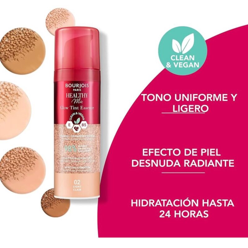 کرم‌ پودر جدید هلثی میکس بورژوا مدل glow tint - Image 2