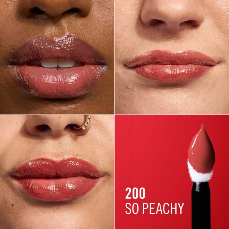 Rimmel_ThrillSeekerLatexLip_2024_So_Peachy_200_SI_02 رژلب سه بعدی جدید لاتکس ریمل لاندن - Image 2