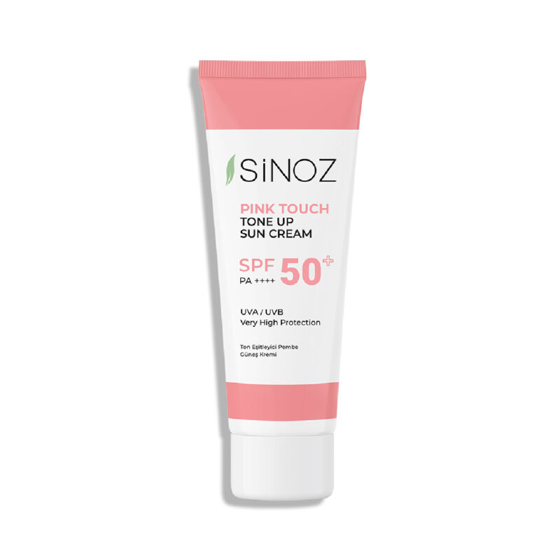 sinoz pink touch tone up sun cream spf 50+ ضد آفتاب تون آپ صورتی سینوز - Image 1