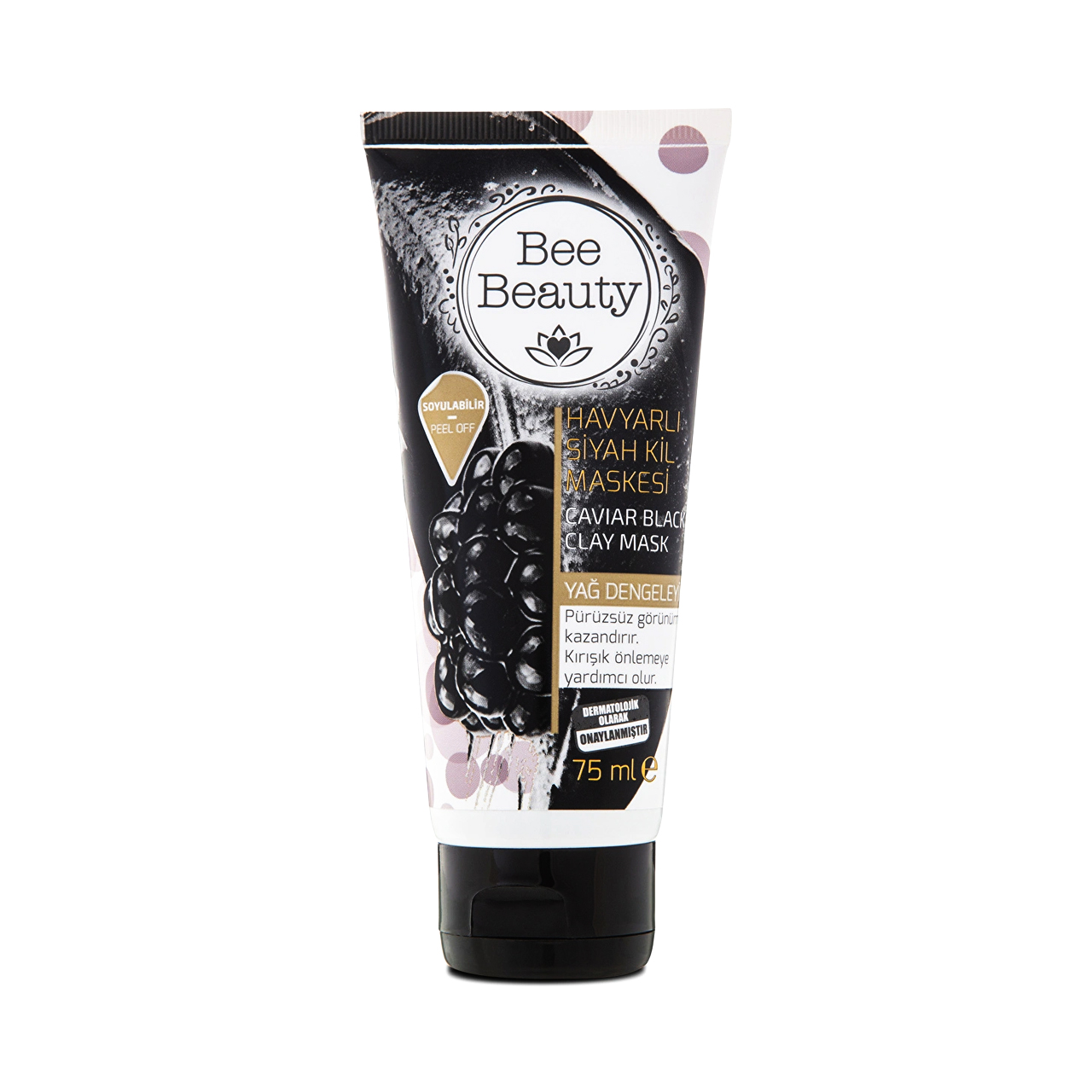 bee-beauty-havyarli-siyah-kil-maskesi.jpg ماسک ذغال و خاویار بی بیوتی 75 میلی لیتر - Image 1